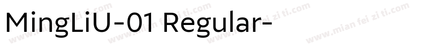MingLiU-01 Regular字体转换